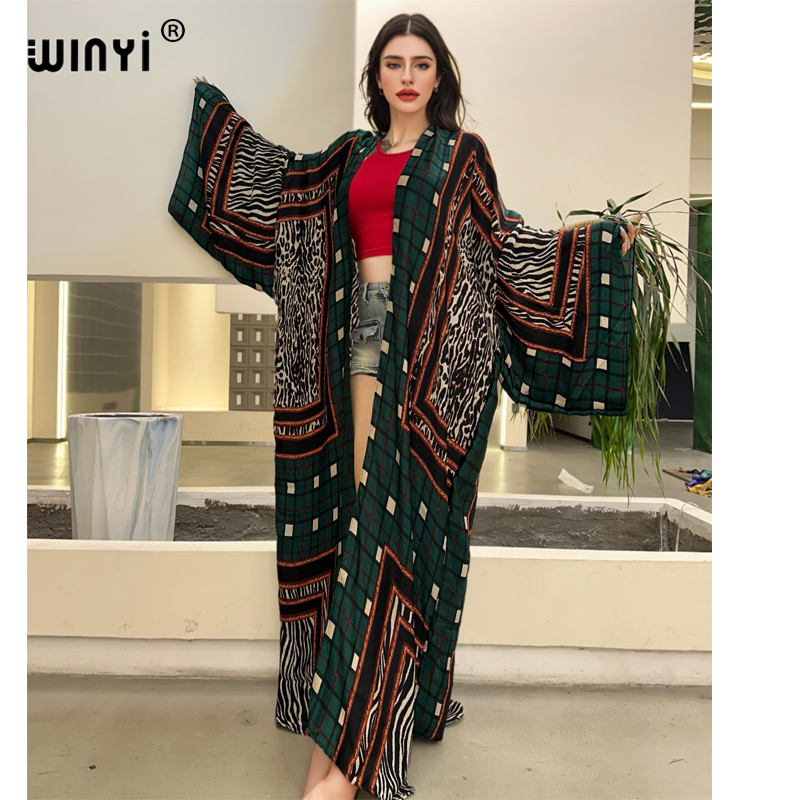 Boho Summer Beach Maxi Dress - WINYI kimono sexy summer 2025 woman