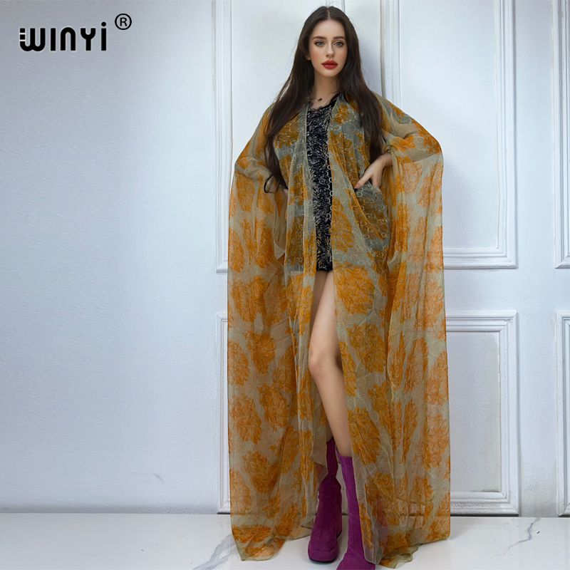 Boho Summer Beach Maxi Dress - WINYI maxi kimono summer Perspective sexy