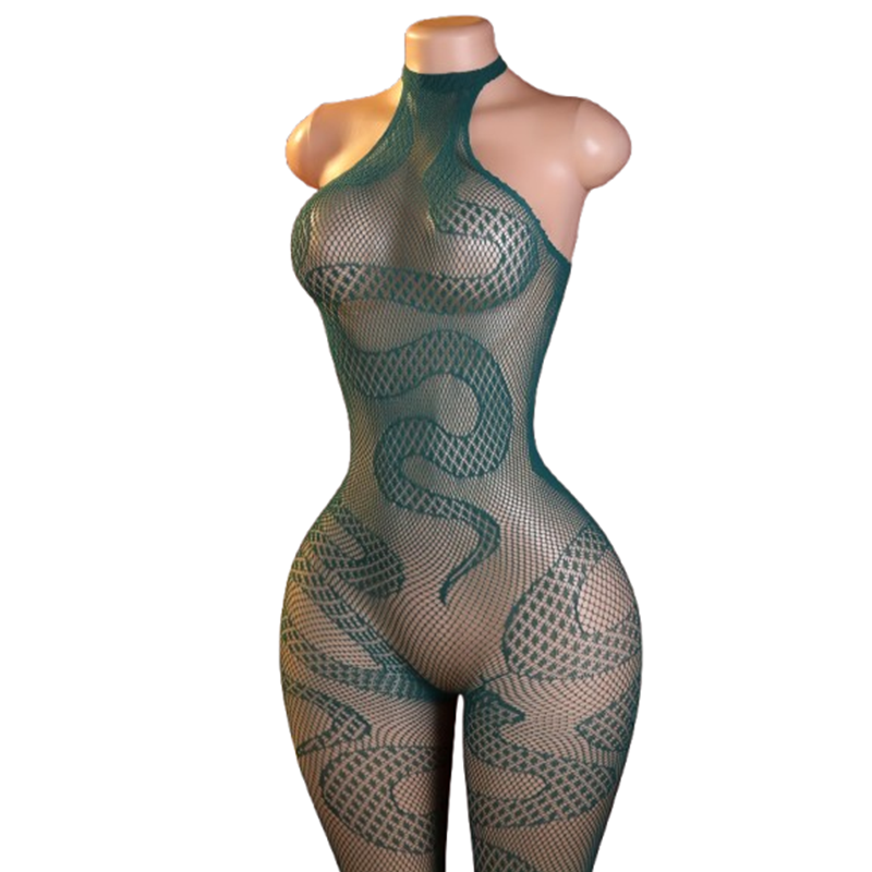 Lingerie - 1-Piece Women's Sexy Snakeskin Bodysuit –
