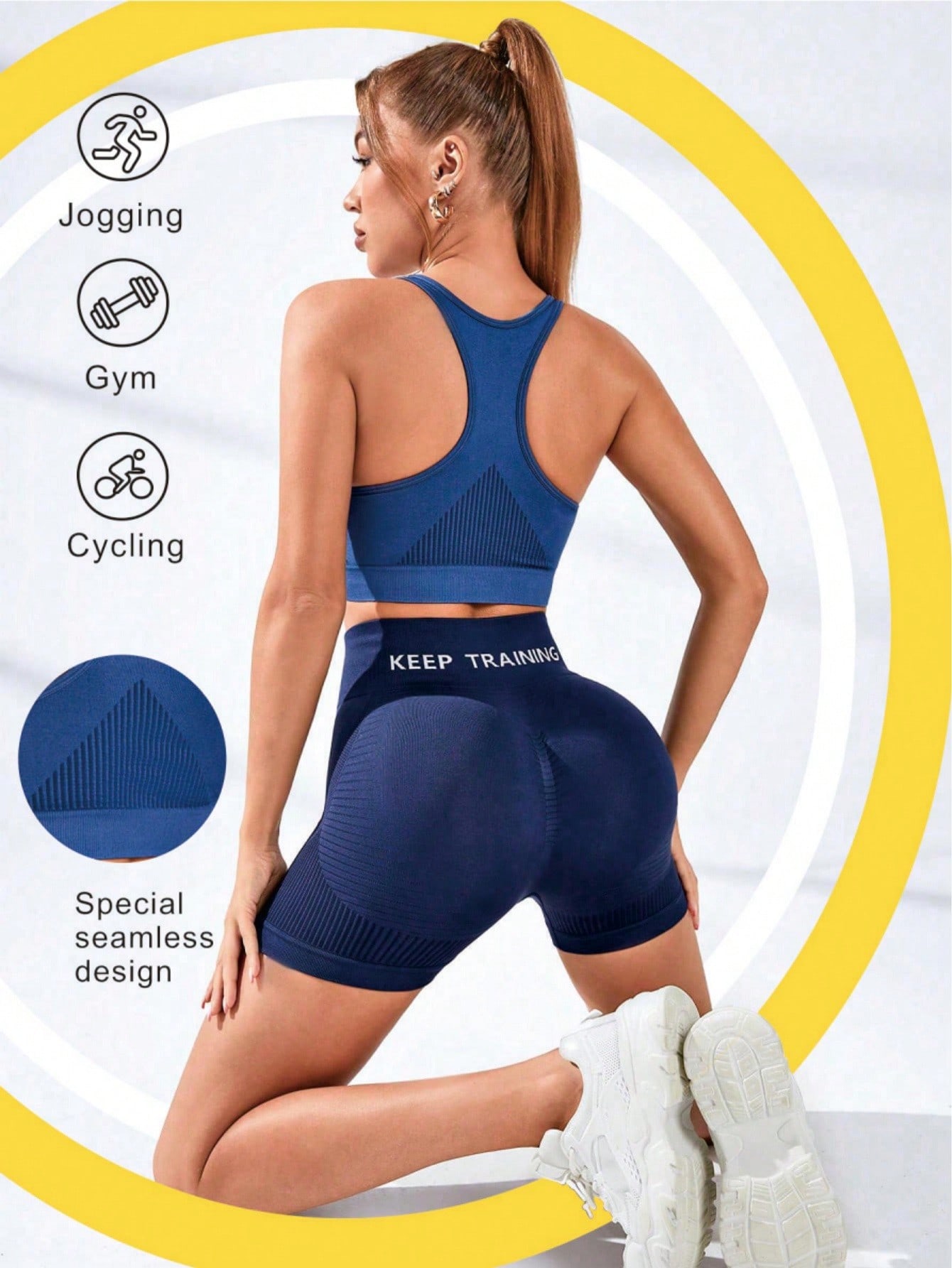 Women's Racerback Sports Bra S - Seamless Ribbed Workout Tank Top 评论和价格