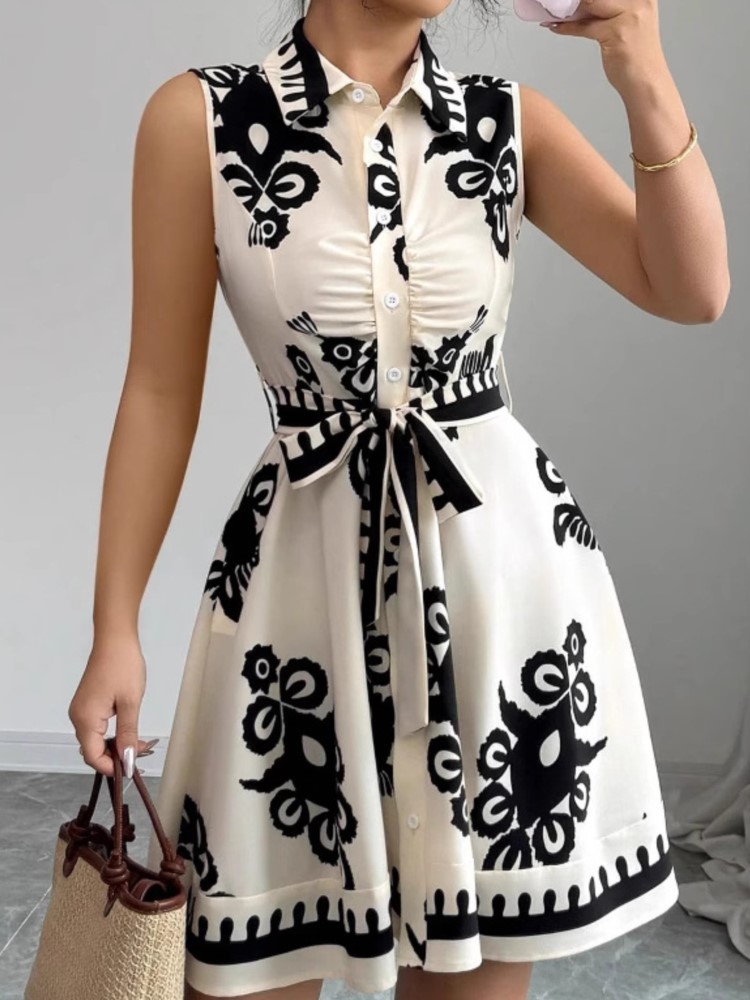 Summer New Fashion Casual Dres - French Vintage Floral Midi Dress 评论和价格