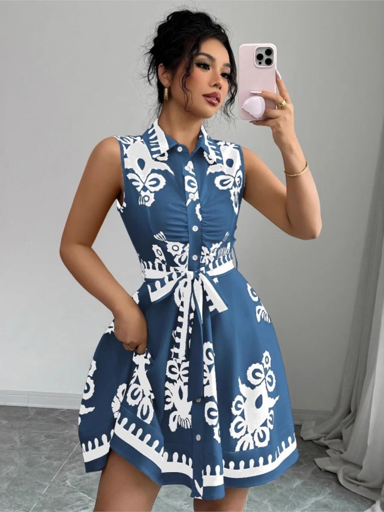 Summer New Fashion Casual Dres - French Vintage Floral Midi Dress 评论和价格