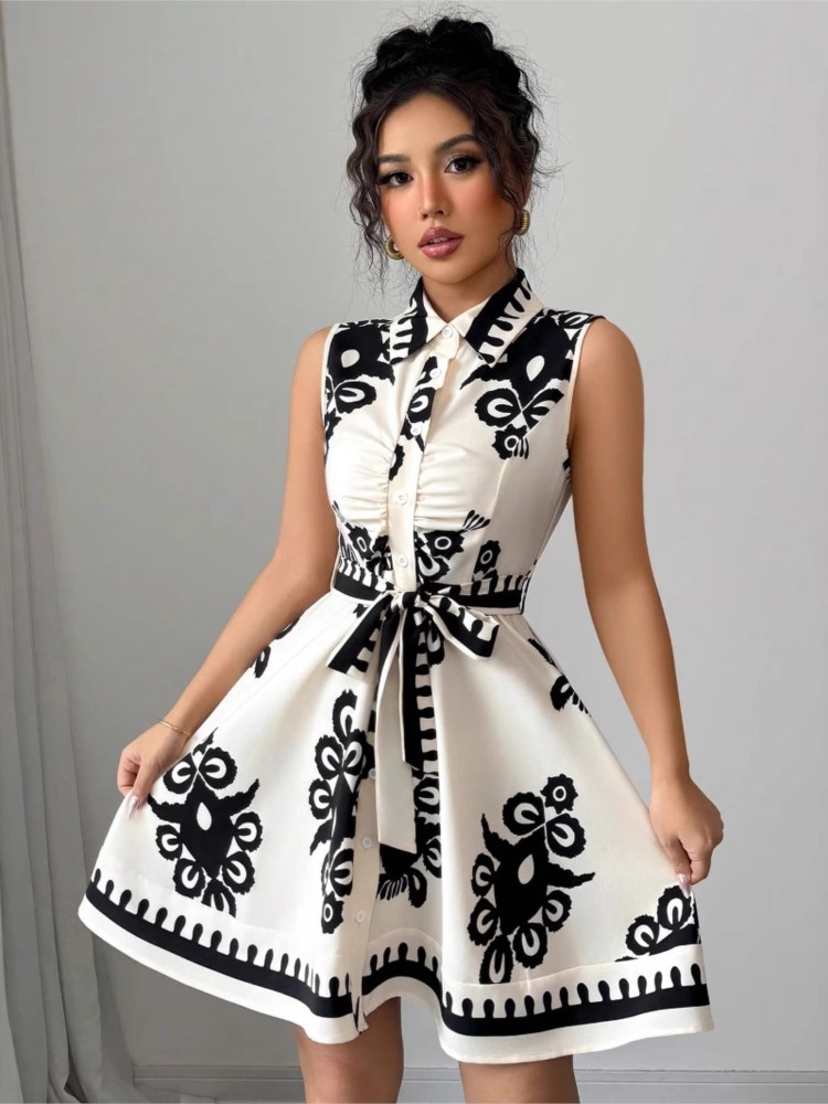 Summer New Fashion Casual Dres - French Vintage Floral Midi Dress 评论和价格