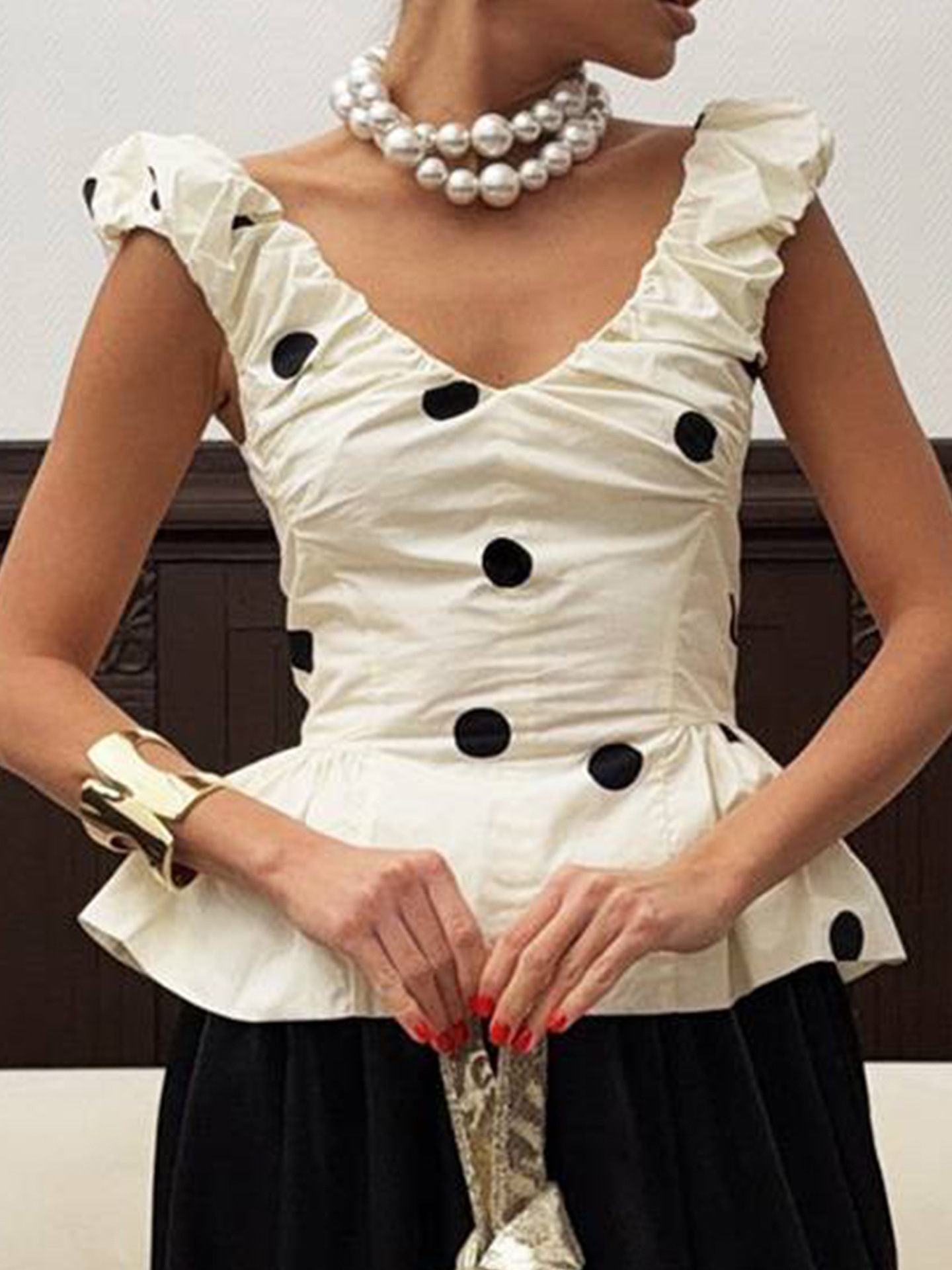 Women 2 Piece Polka Dot Dress  - Dresses 评论和价格