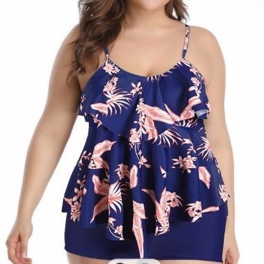 Tankini Woman Bikini Floral Pr - Tops 评论和价格