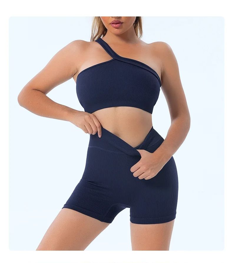 Women One Shoulder Ribbed Spor - Seamless Ribbed Workout Tank Top 评论和价格