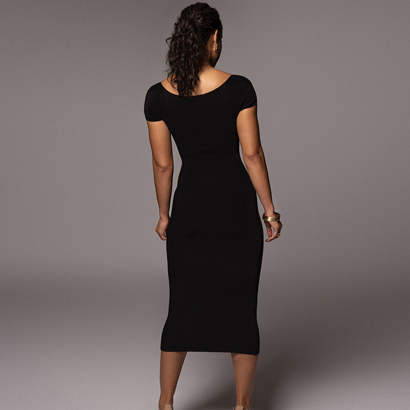 2026 Summer Women's New Style  - Bodycon Long Sleeve Ribbed Dress 评论和价格