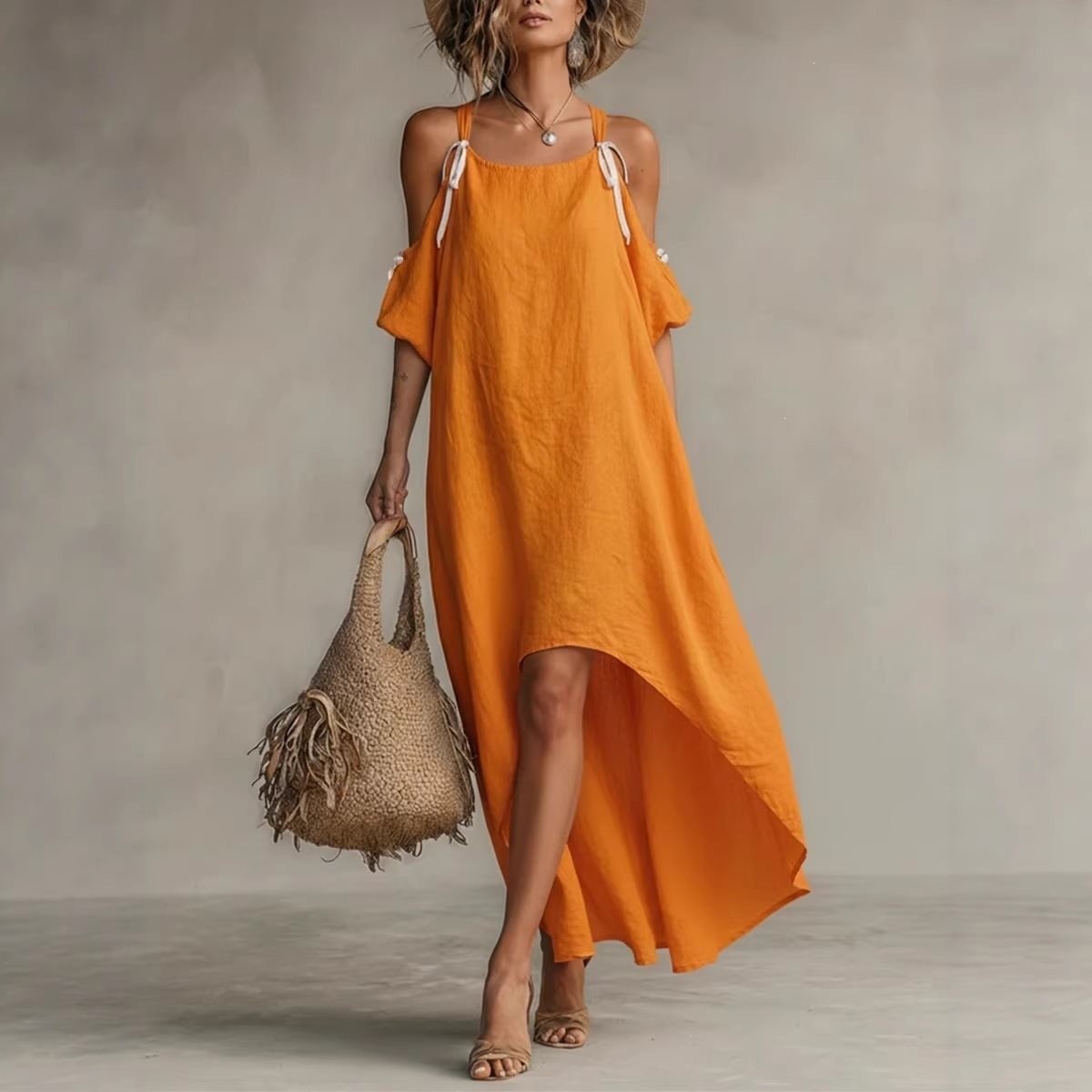 Summer Woman Dress Puff Sleeve - Off Shoulder Puff Sleeve Sundress 评论和价格