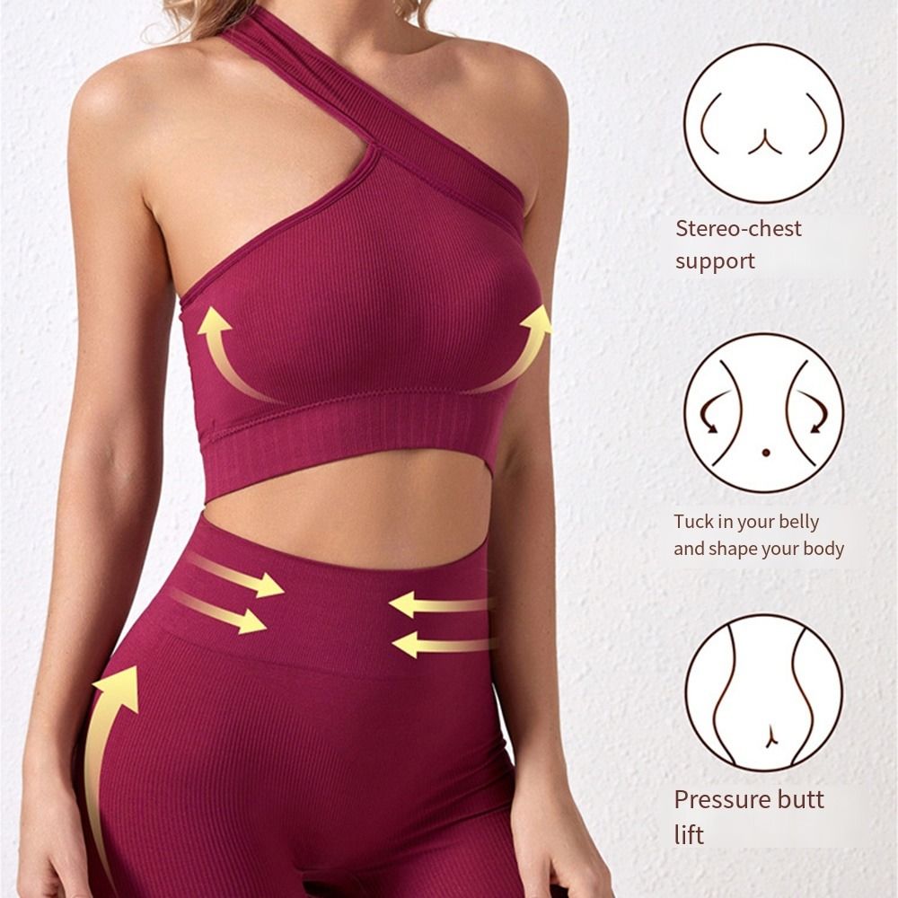 2Pcs Comfortable Seamless Wome - Seamless Ribbed Workout Tank Top 评论和价格