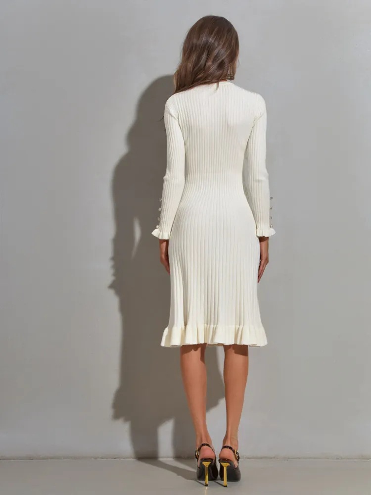 Women's Ribbed Knit Long Sleev - Bodycon Long Sleeve Ribbed Dress 评论和价格