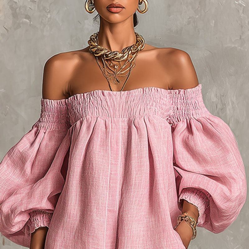 2026 Summer New Off Shoulder P - Off Shoulder Puff Sleeve Sundress 评论和价格