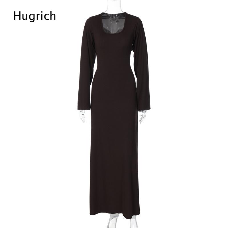 Women's Elegant Ribbed Knit Ma - Bodycon Long Sleeve Ribbed Dress 评论和价格