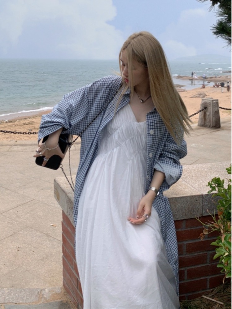 Chic plus Size Set Lazy Style  - Korean Style A Line Shirt Dress 评论和价格
