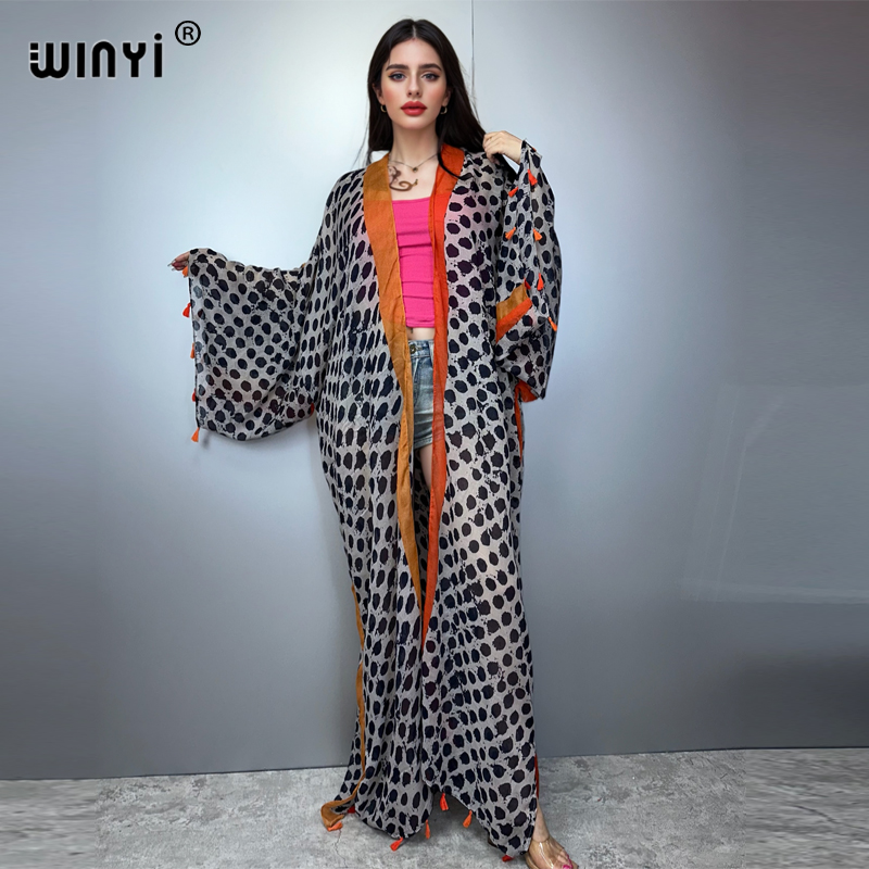 WINYI Summer Outfit Kimono Ame - Boho Summer Beach Maxi Dress 评论和价格