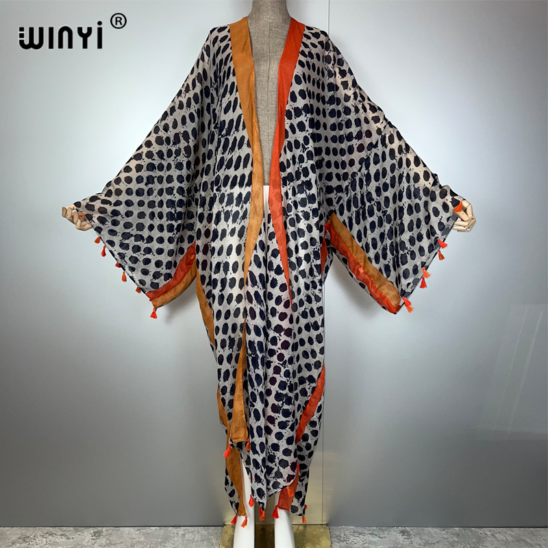 WINYI Summer Outfit Kimono Ame - Boho Summer Beach Maxi Dress 评论和价格