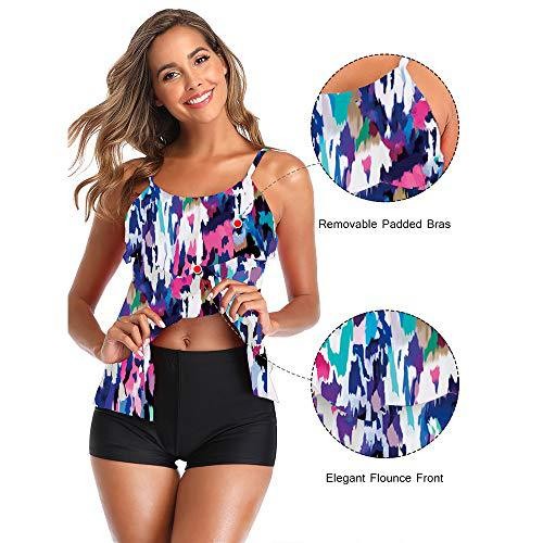 Woman Bikini Floral Print Tank - Tops 评论和价格