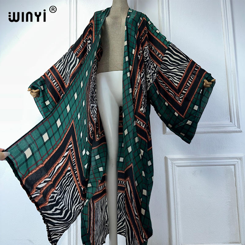 WINYI kimono sexy summer 2025  - Boho Summer Beach Maxi Dress 评论和价格