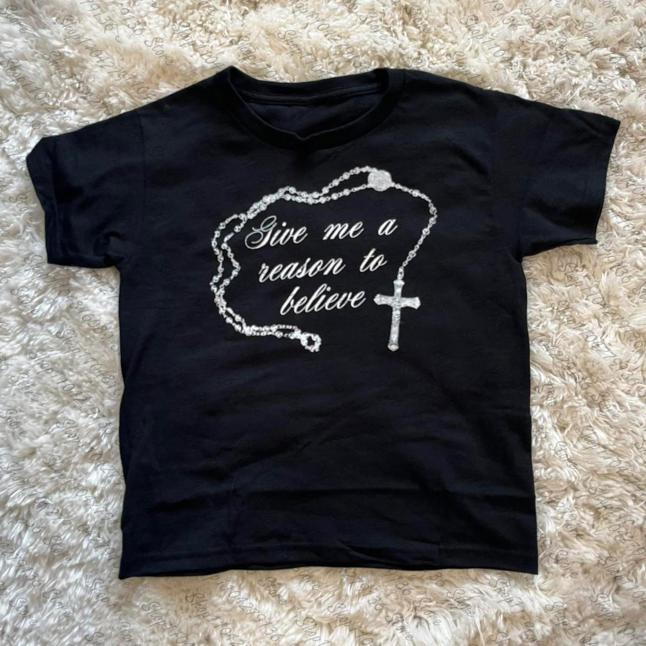 2000s Woman Clothing Y2K Cloth - Y2K Graphic Baby Tee Crop 评论和价格