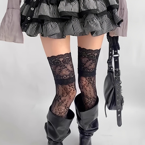 1 Pair Women's Over-Knee Socks - Jeans 评论和价格