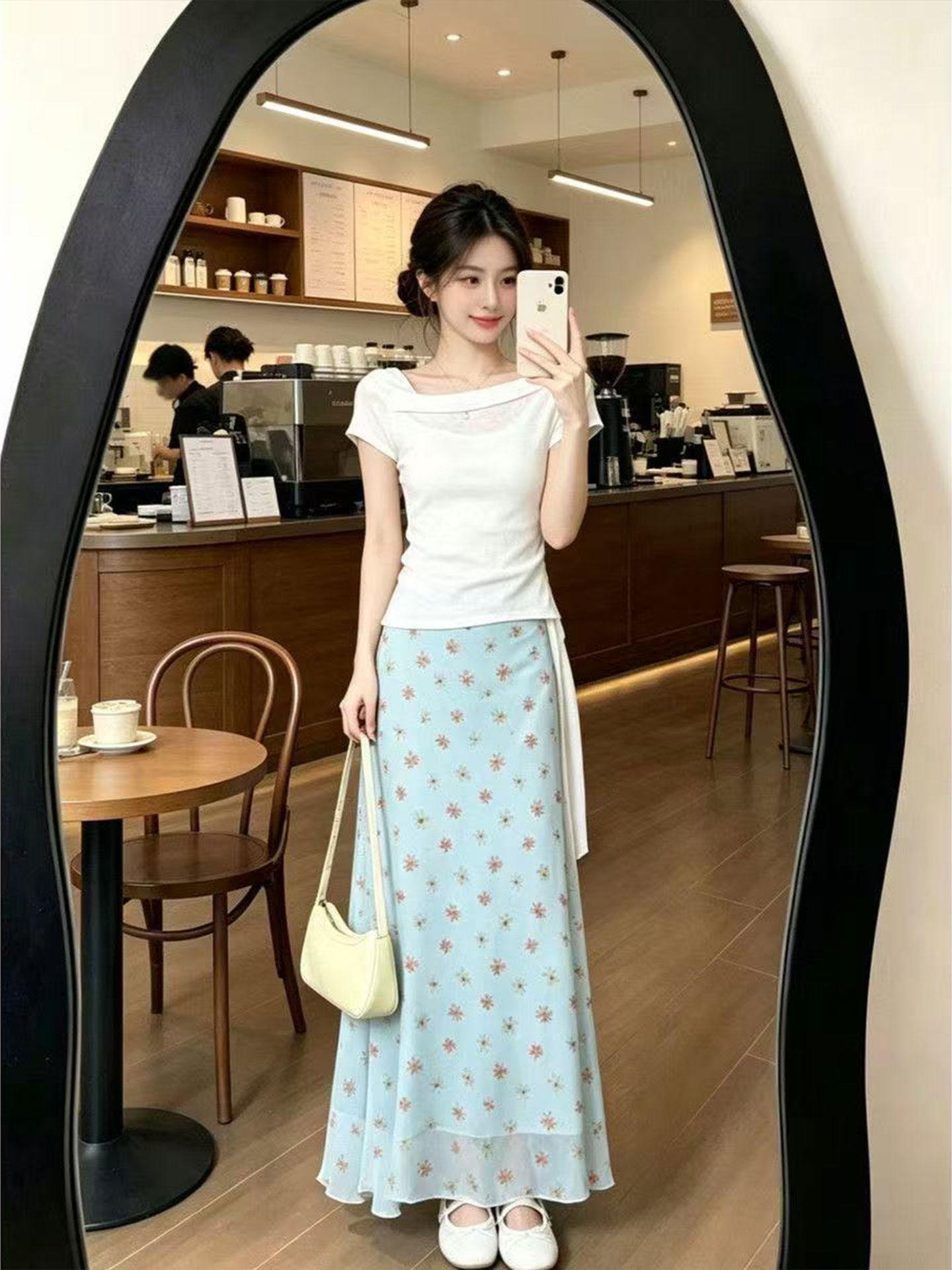 Korean Design A-Line Fish Tail - Korean Style A Line Shirt Dress 评论和价格