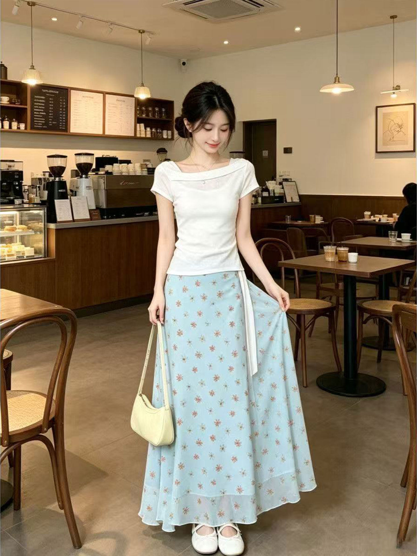 Korean Design A-Line Fish Tail - Korean Style A Line Shirt Dress 评论和价格