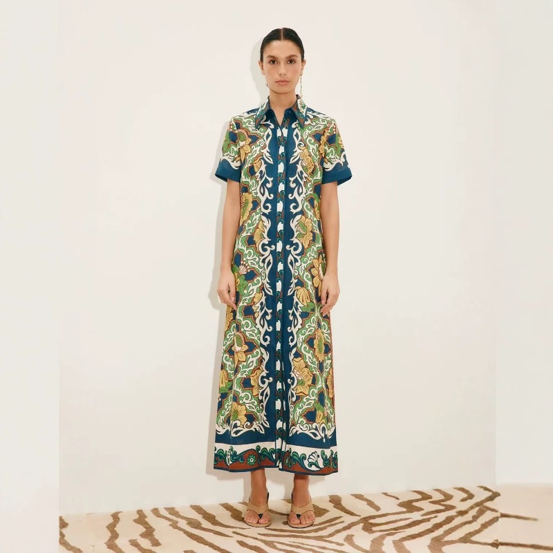 2026 Autumn New Original Trend - Casual Loose Linen Shirt Dress 评论和价格