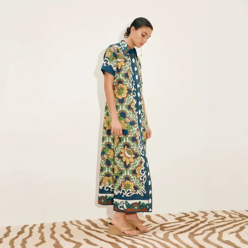 2026 Autumn New Original Trend - Casual Loose Linen Shirt Dress 评论和价格