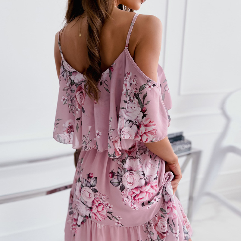 Woman Dress 2025 Summer Floral - French Vintage Floral Midi Dress 评论和价格
