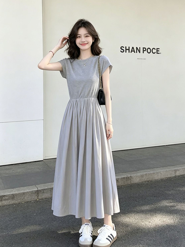 plus Size Women's Korean Style - Korean Style A Line Shirt Dress 评论和价格