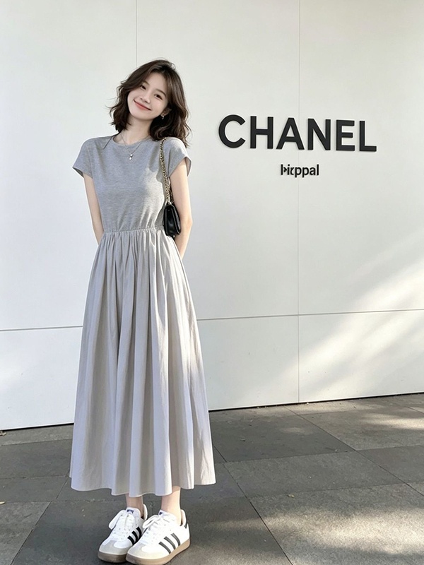 plus Size Women's Korean Style - Korean Style A Line Shirt Dress 评论和价格