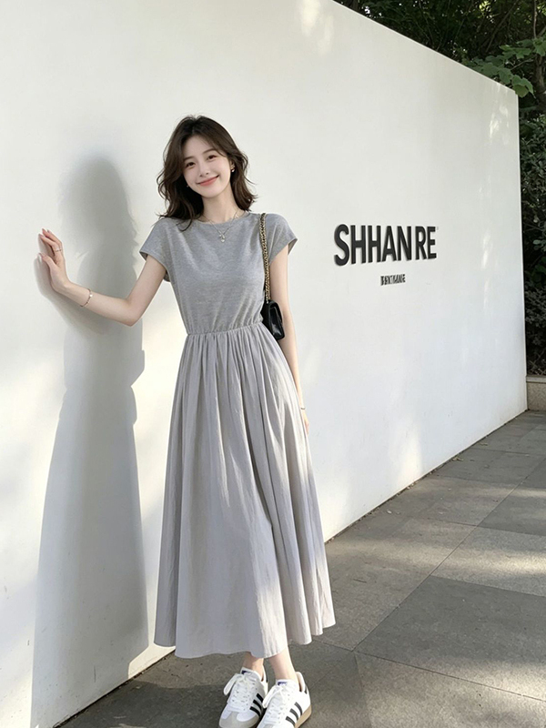 plus Size Women's Korean Style - Korean Style A Line Shirt Dress 评论和价格