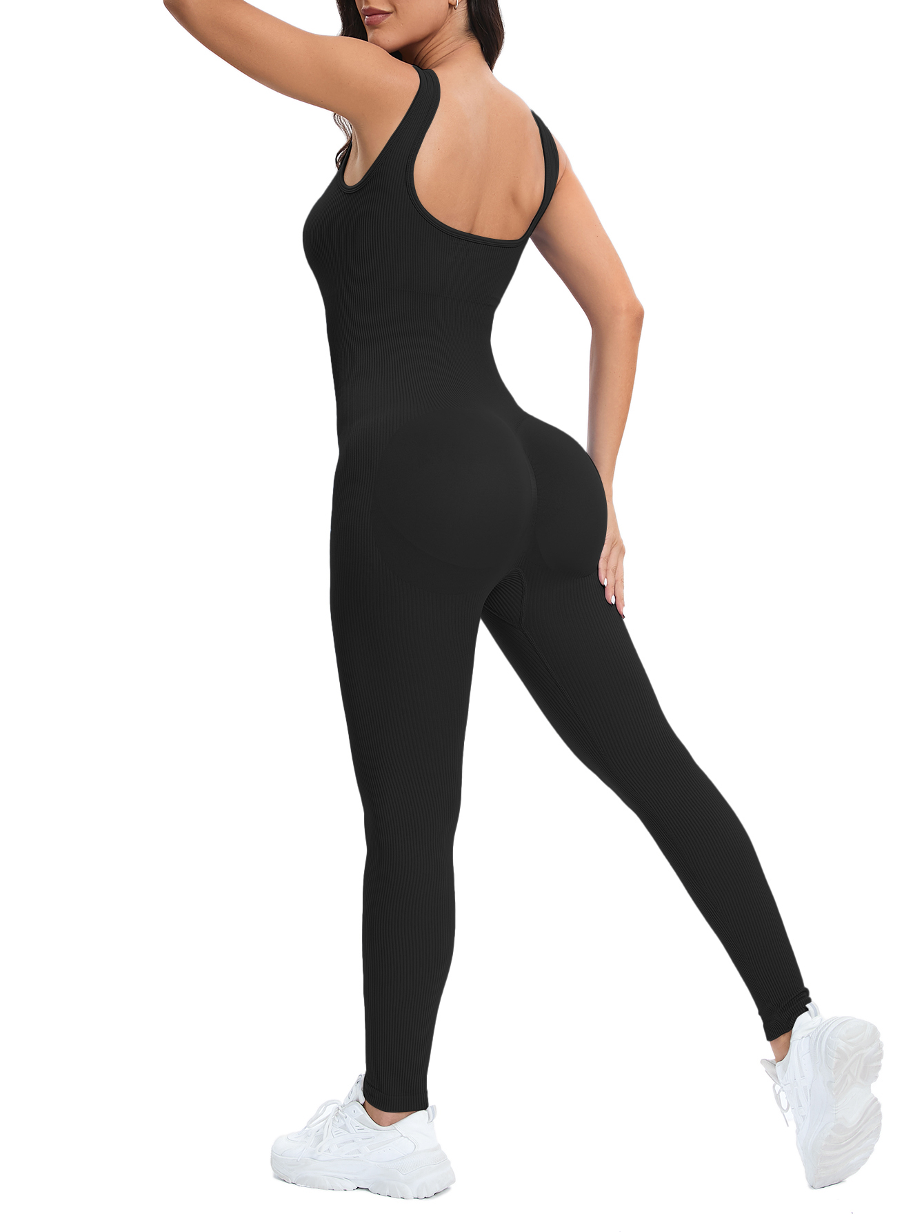 Women Workout Seamless Jumpsui - Seamless Ribbed Workout Tank Top 评论和价格