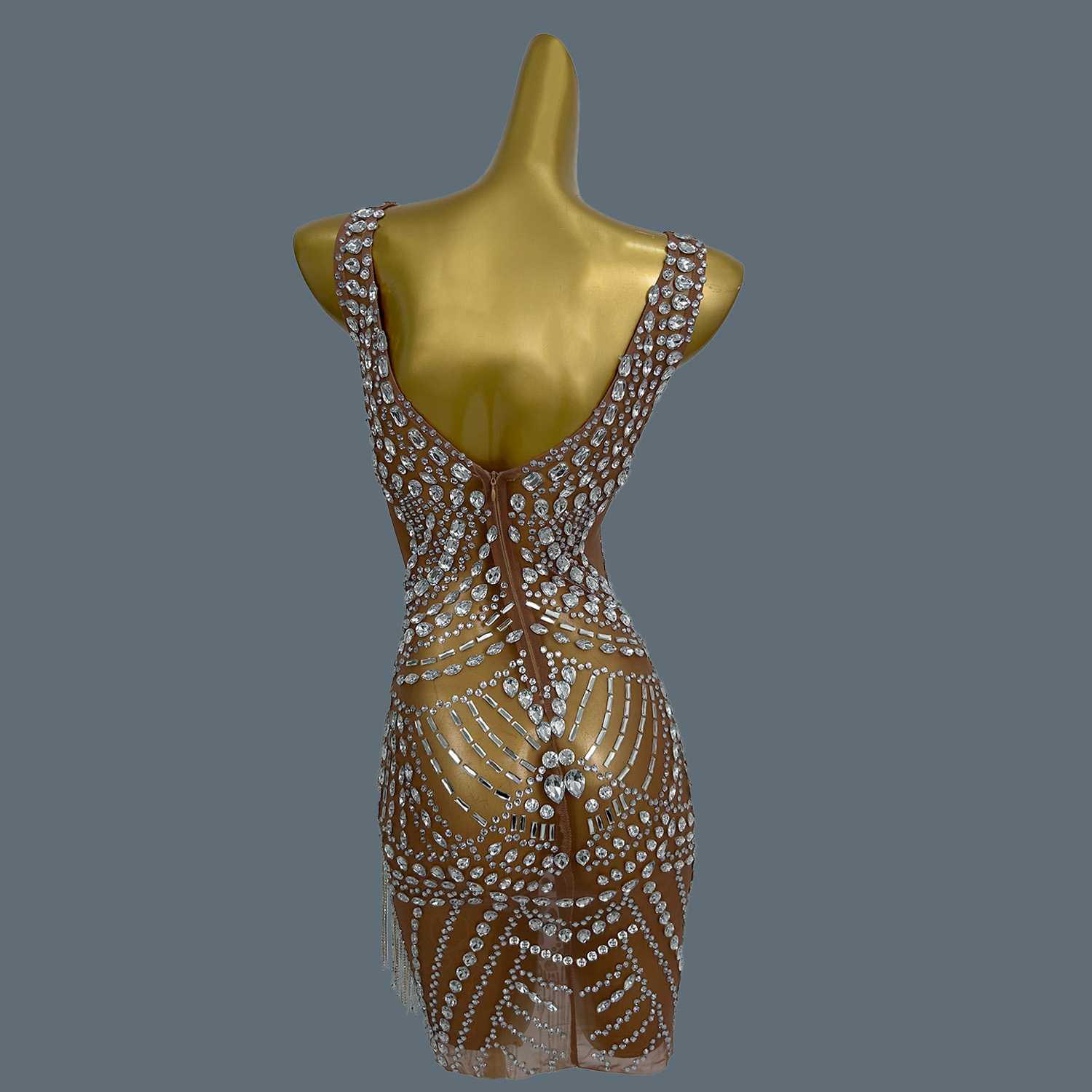 Sexy Evening Dresses For Women - Sparkly Rhinestone Club Party Dress 评论和价格