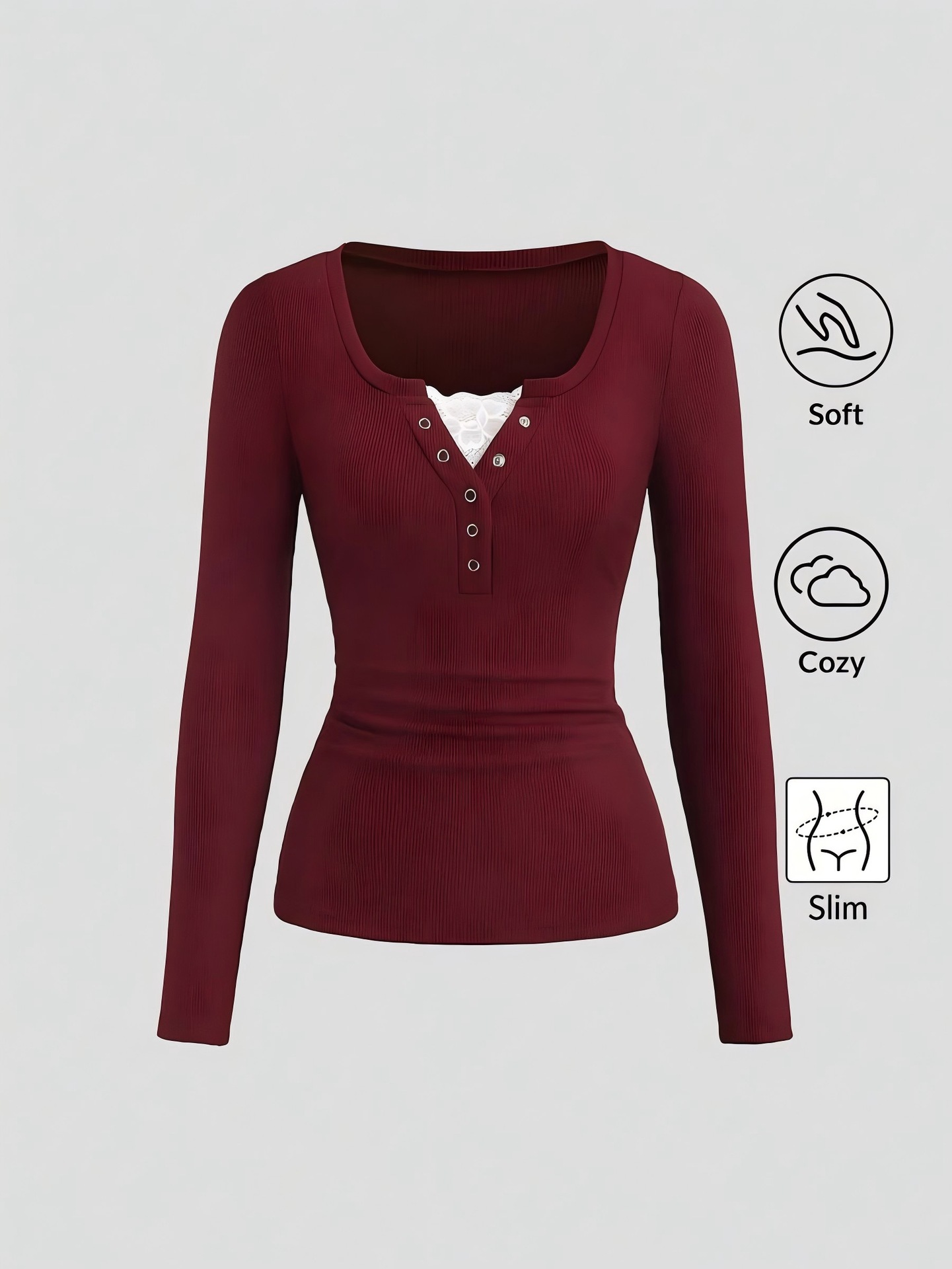 Women American Henley V Neck B - Blouses 评论和价格