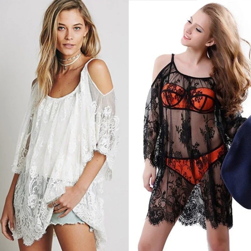 Women Sexy Lace Crochet Cover  - Boho Summer Beach Maxi Dress 评论和价格