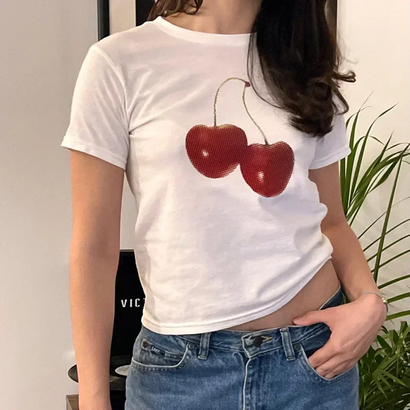 Aesthetic Summer Baby Tee Stre - Y2K Graphic Baby Tee Crop 评论和价格