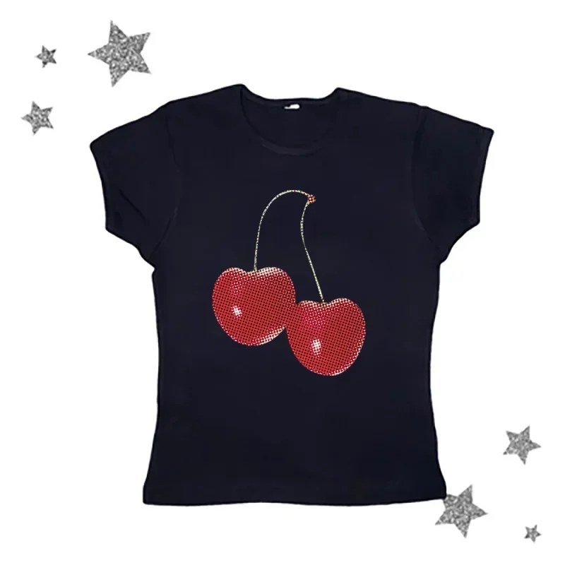 Aesthetic Summer Baby Tee Stre - Y2K Graphic Baby Tee Crop 评论和价格