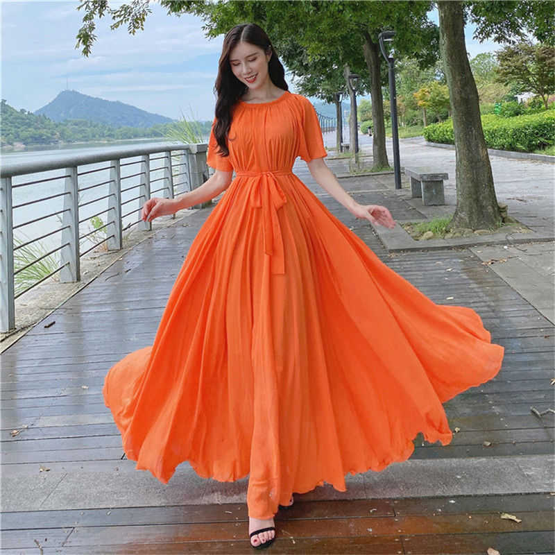 2023 New Women Summer Dress La - French Vintage Floral Midi Dress 评论和价格