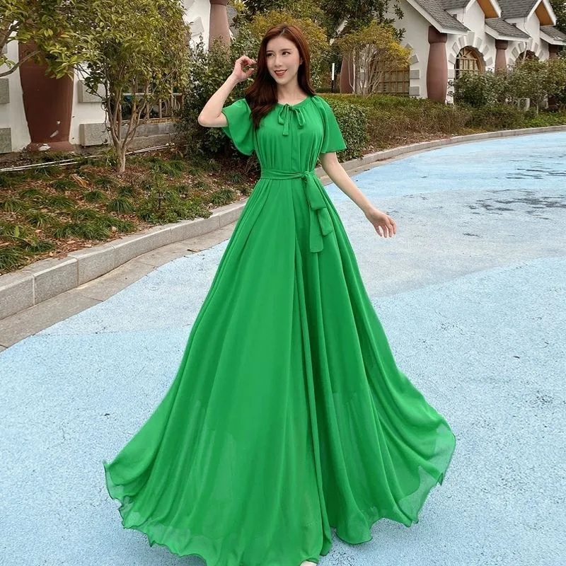 2023 New Women Summer Dress La - French Vintage Floral Midi Dress 评论和价格