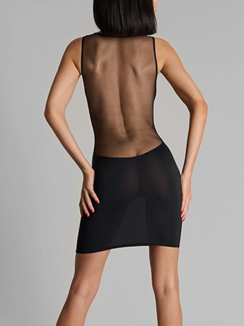 Sheer Mesh Insert Deep V Bodyc - Sexy Mesh Sheer Bodycon Dress 评论和价格