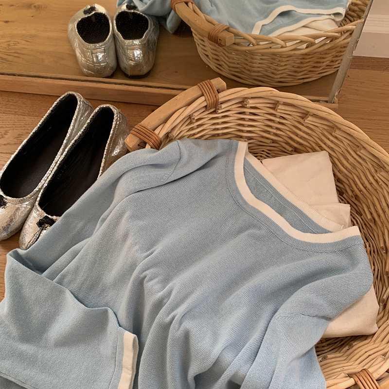 100% Cotton Women O-neck Color - Blouses 评论和价格