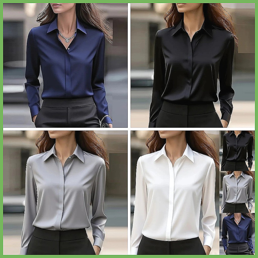 New Women's Office Blouse Long - Blouses 评论和价格