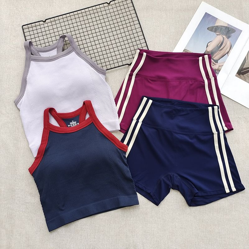 Women Ribbed Workout Sets 2 PC - Seamless Ribbed Workout Tank Top 评论和价格