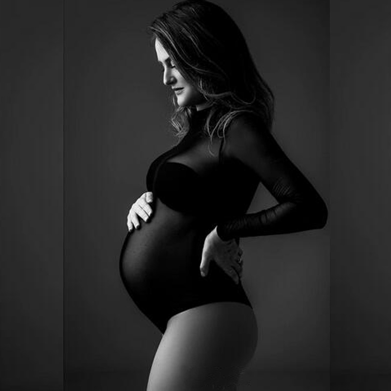 Maternity Dress For Photoshoot - Sexy Mesh Sheer Bodycon Dress 评论和价格