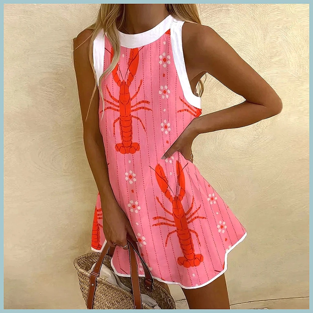 Women's Pineapple Print Sleeve - Dresses 评论和价格