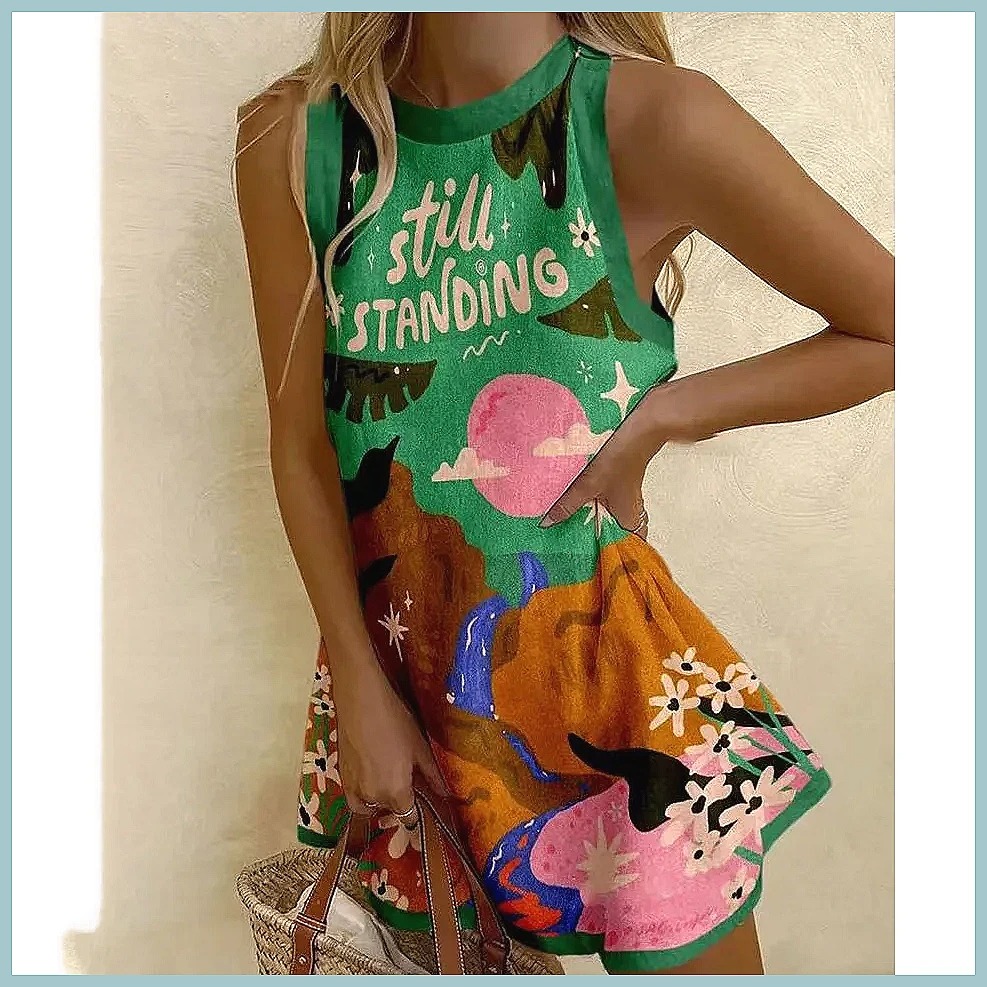Women's Pineapple Print Sleeve - Dresses 评论和价格