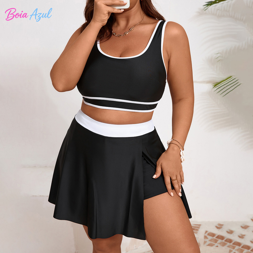 Plus size black and white cont - Dresses 评论和价格