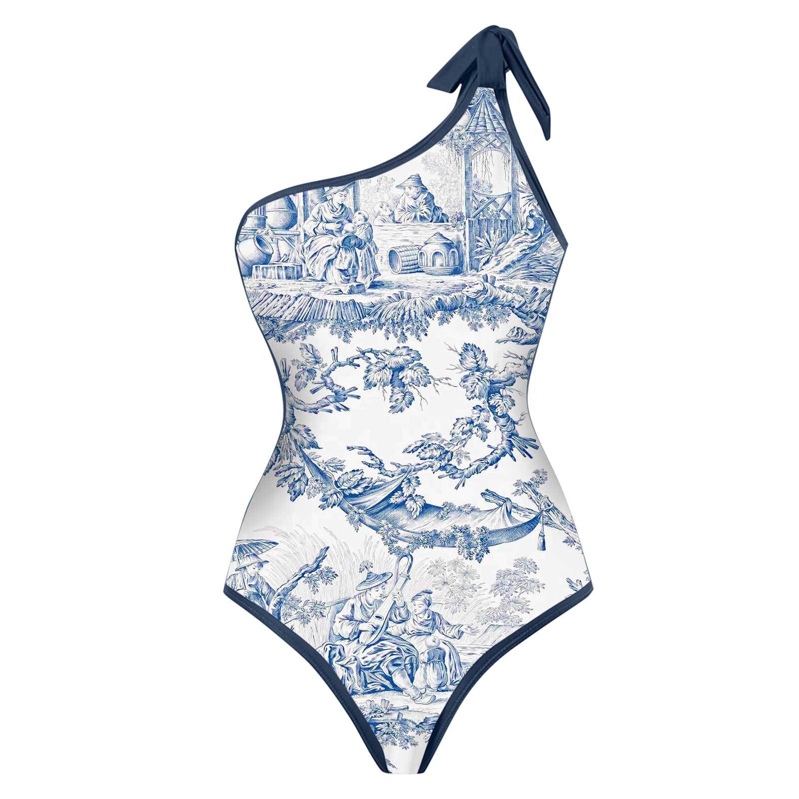 Woman Bikini Tankini Blue And  - Skirts 评论和价格