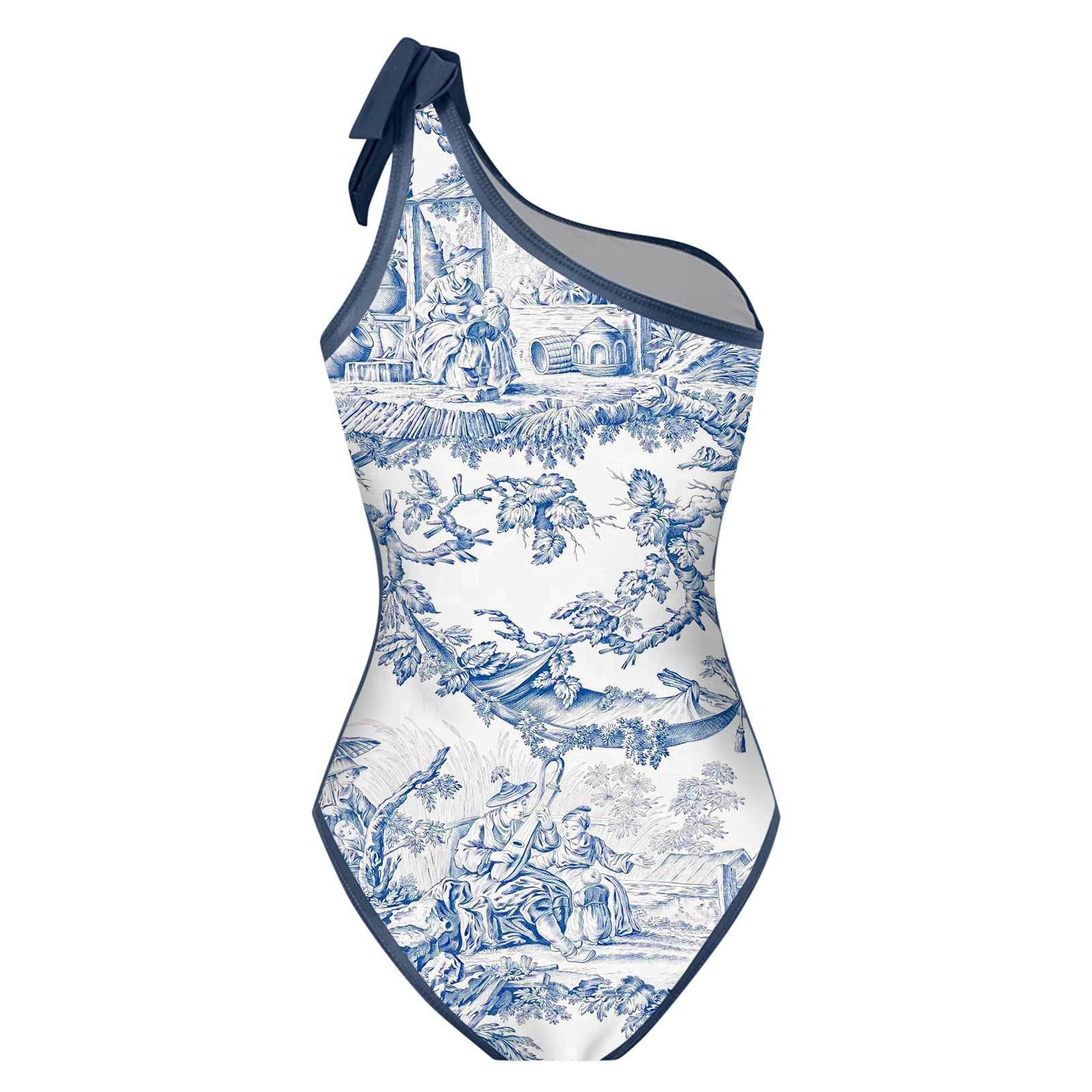 Woman Bikini Tankini Blue And  - Skirts 评论和价格