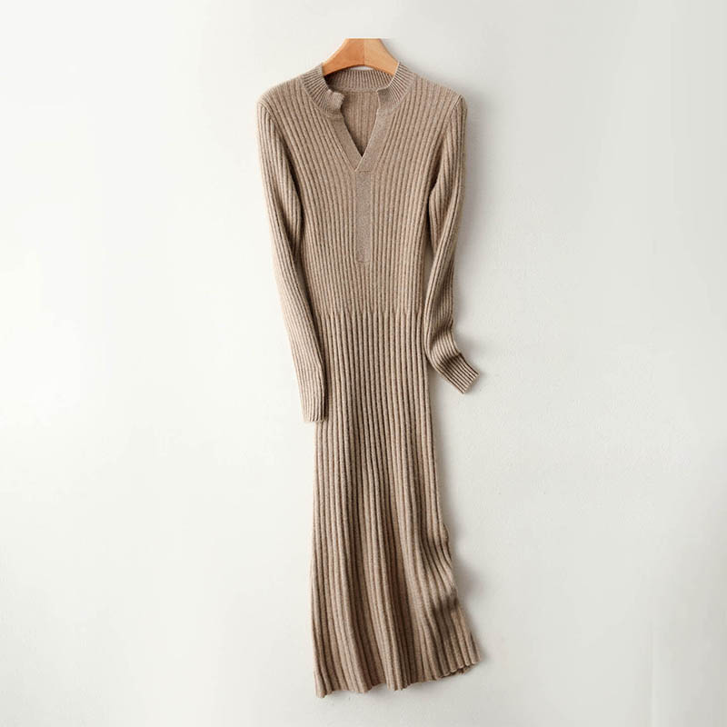 Smart Minimalist Ribbed 2025 W - Bodycon Long Sleeve Ribbed Dress 评论和价格
